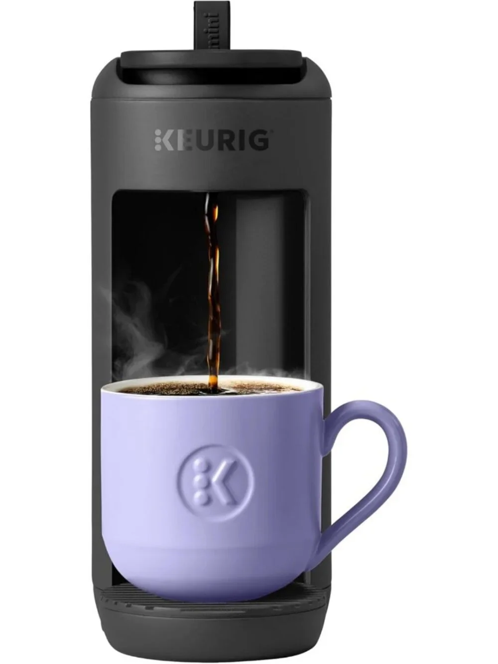 Compact Single Serve Coffee Maker - Brews 12 oz, Portable for Dorms & Offices